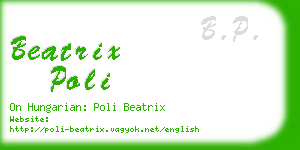 beatrix poli business card